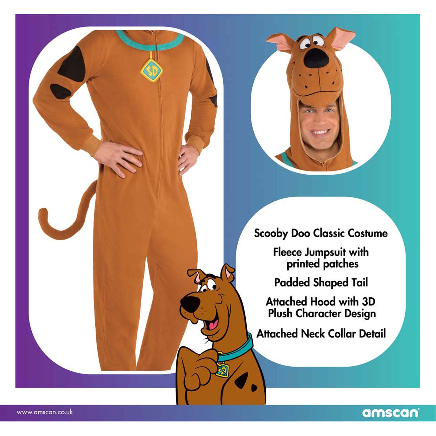 Scooby Doo Costume Size Medium 1 PC Amscan International